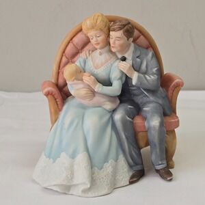 Enesco Treasured Memories Figurine And Baby Makes Three 1988 Limited Edition